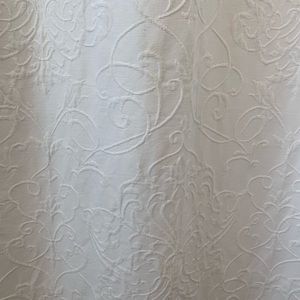 White shower curtain